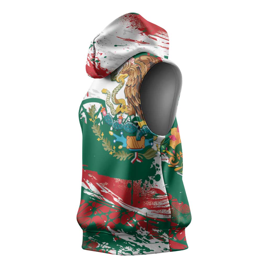 Viva Mexico Sleeveless Hoodie Grunge Style