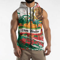 Viva Mexico Sleeveless Zip Hoodie Grunge Style