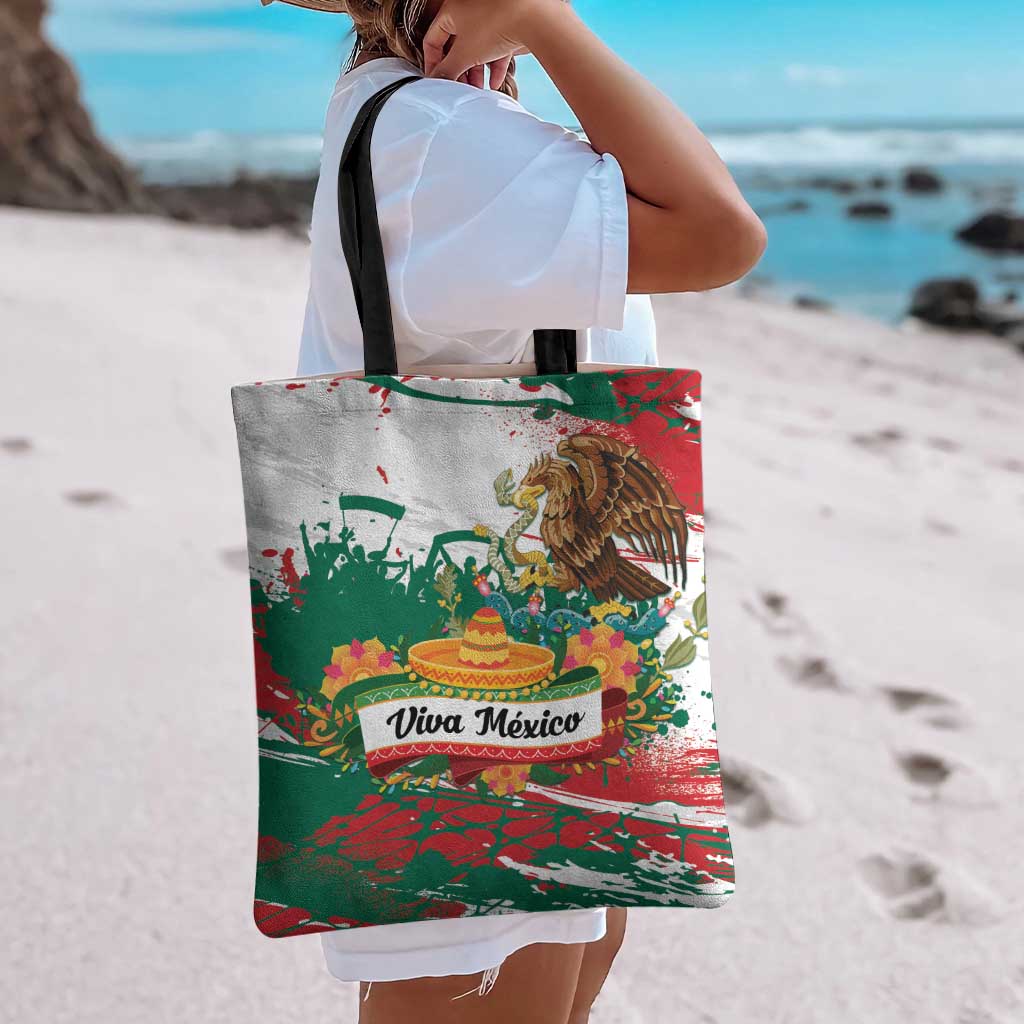Viva Mexico Tote Bag Grunge Style