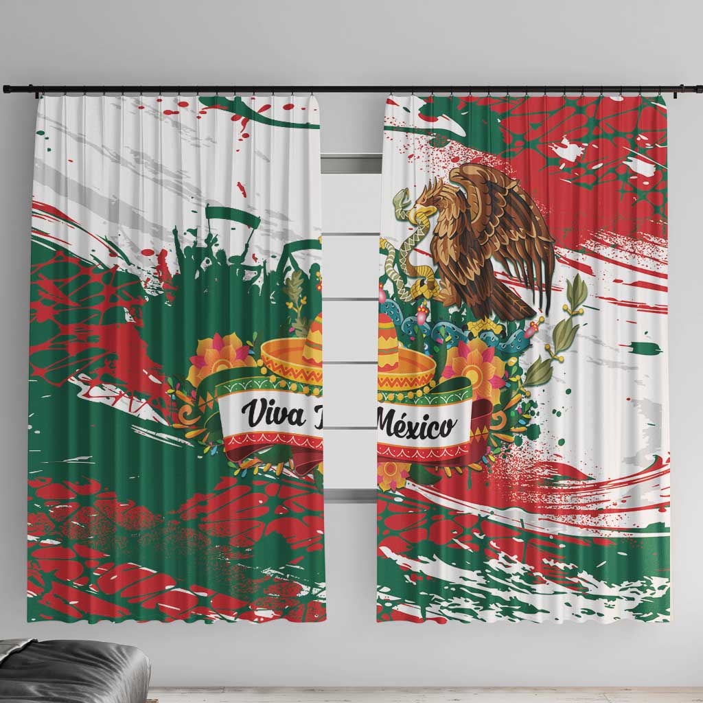 Viva Mexico Window Curtain Grunge Style