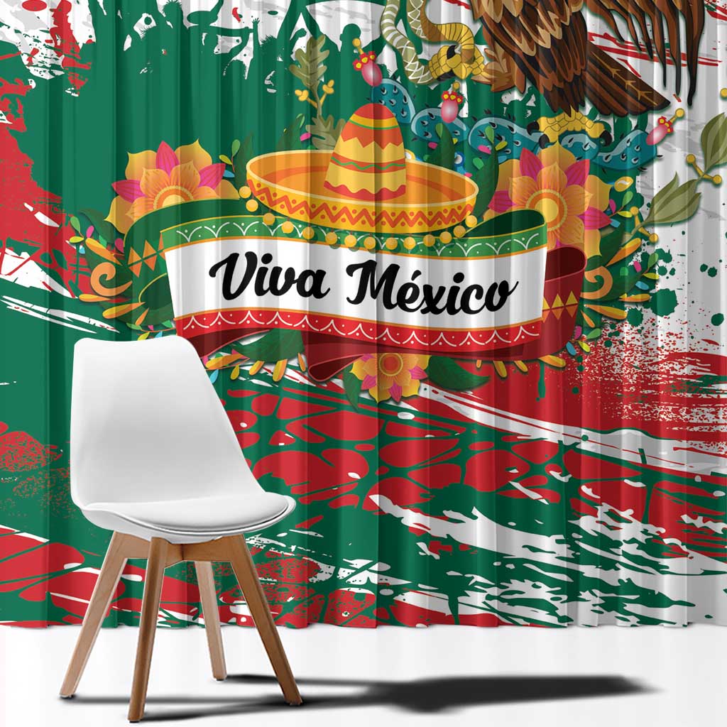 Viva Mexico Window Curtain Grunge Style