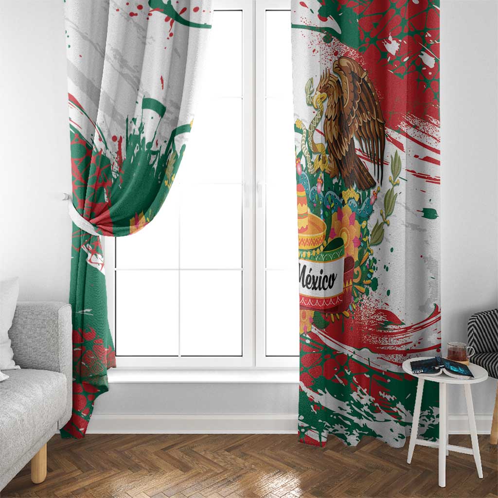 Viva Mexico Window Curtain Grunge Style