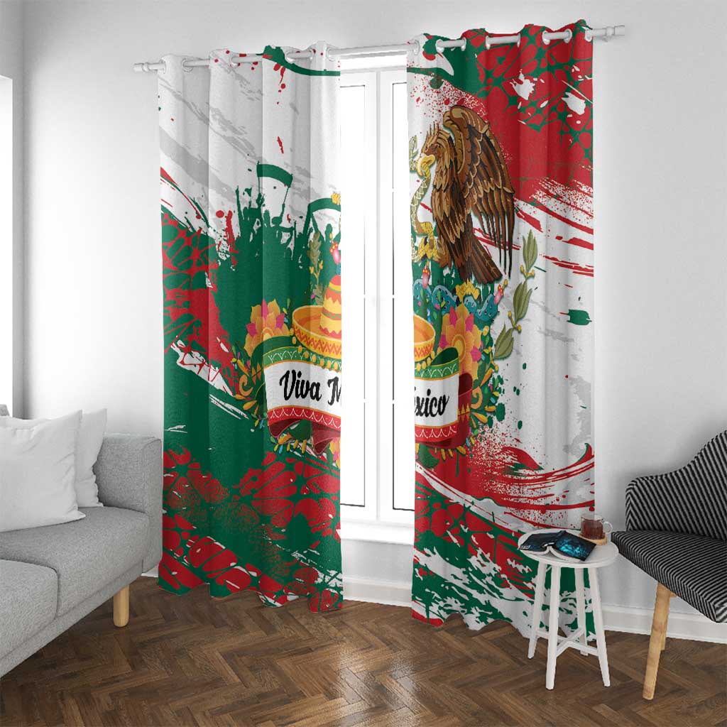 Viva Mexico Window Curtain Grunge Style