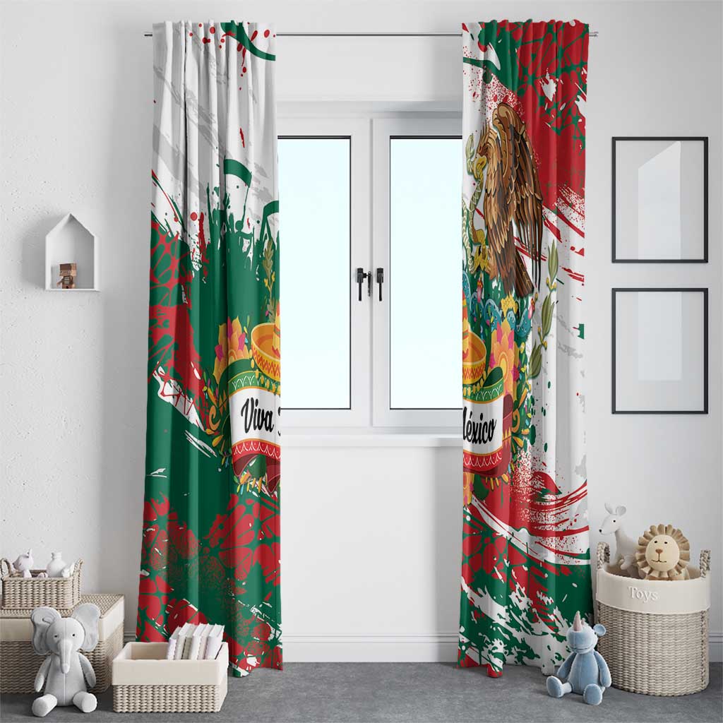 Viva Mexico Window Curtain Grunge Style