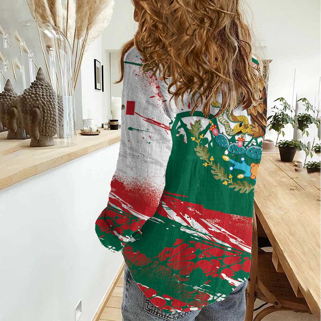 Viva Mexico Women Casual Shirt Grunge Style