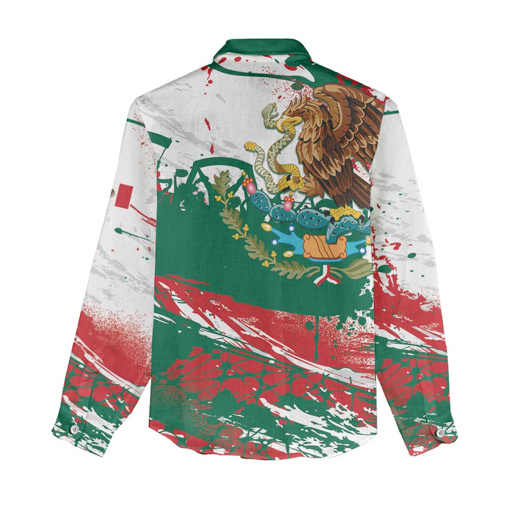 Viva Mexico Women Casual Shirt Grunge Style