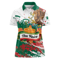 Viva Mexico Women Polo Shirt Grunge Style