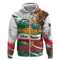 Viva Mexico Zip Hoodie Grunge Style