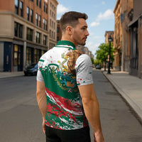 Viva Mexico Zipper Polo Shirt Grunge Style