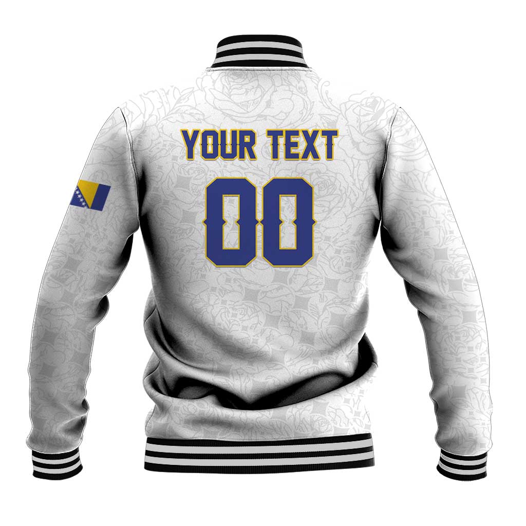 Custom Football 2026 Bosnia and Herzegovina White Baseball Jacket Zmajevi Go Champion