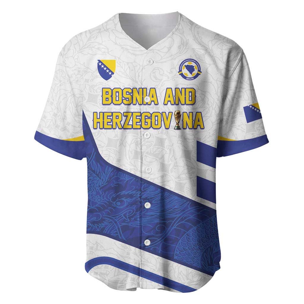 Custom Football 2026 Bosnia and Herzegovina White Baseball Jersey Zmajevi Go Champion