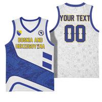 Custom Football 2026 Bosnia and Herzegovina White Basketball Jersey Zmajevi Go Champion