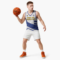 Custom Football 2026 Bosnia and Herzegovina White Basketball Jersey Zmajevi Go Champion