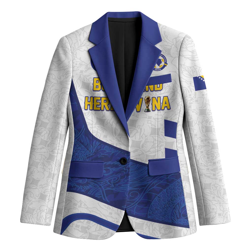 Custom Football 2026 Bosnia and Herzegovina White Blazer Zmajevi Go Champion