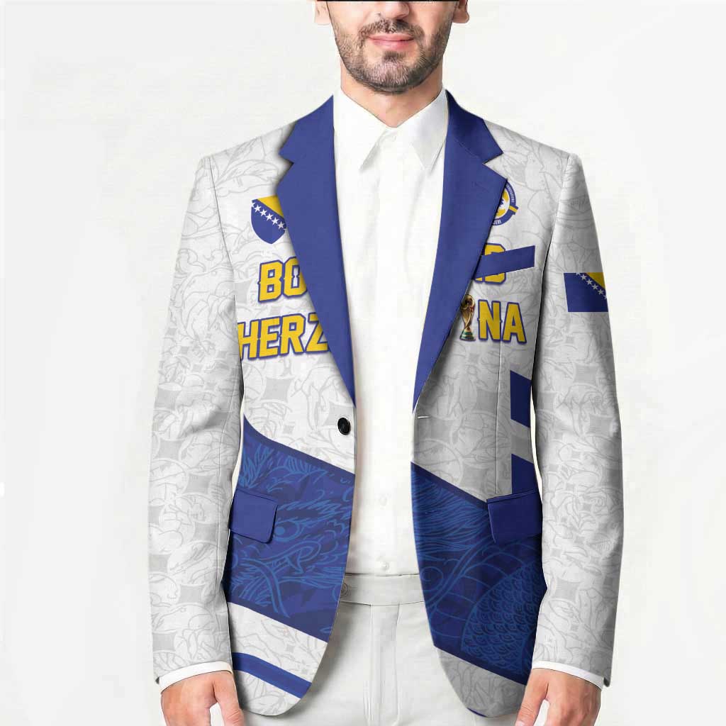 Custom Football 2026 Bosnia and Herzegovina White Blazer Zmajevi Go Champion