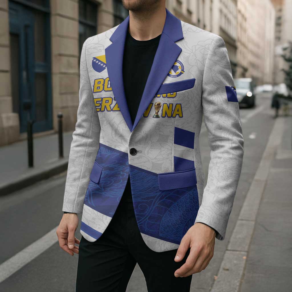 Custom Football 2026 Bosnia and Herzegovina White Blazer Zmajevi Go Champion