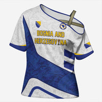 Custom Football 2026 Bosnia and Herzegovina White Cross Shoulder Shirt Zmajevi Go Champion