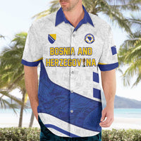 Custom Football 2026 Bosnia and Herzegovina White Hawaiian Shirt Zmajevi Go Champion