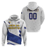 Custom Football 2026 Bosnia and Herzegovina White Hoodie Zmajevi Go Champion