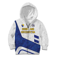 Custom Football 2026 Bosnia and Herzegovina White Kid Hoodie Zmajevi Go Champion