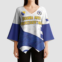 Custom Football 2026 Bosnia and Herzegovina White Kimono Sleeve Blouse Zmajevi Go Champion
