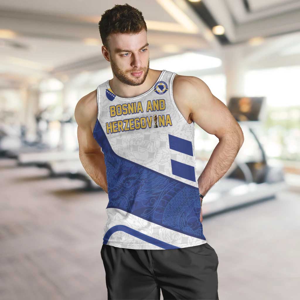 Custom Football 2026 Bosnia and Herzegovina White Men Tank Top Zmajevi Go Champion