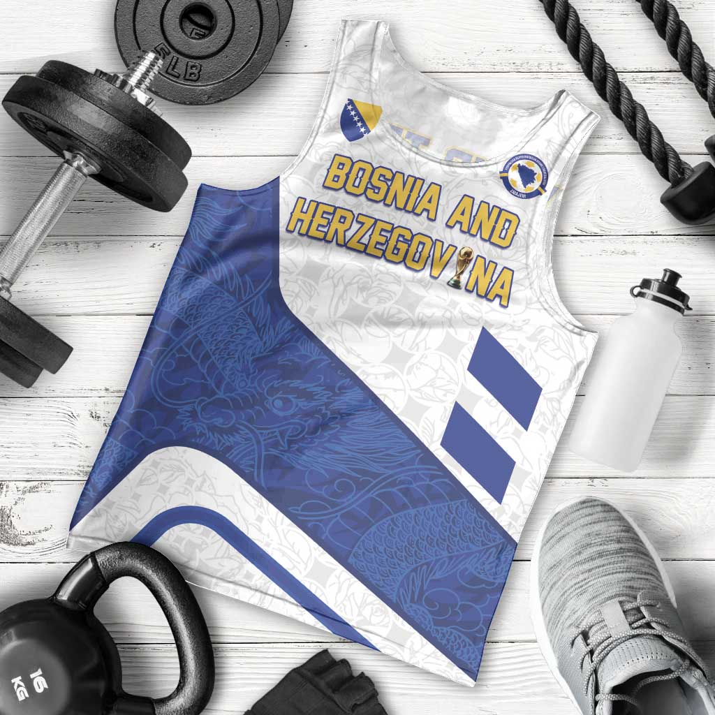 Custom Football 2026 Bosnia and Herzegovina White Men Tank Top Zmajevi Go Champion