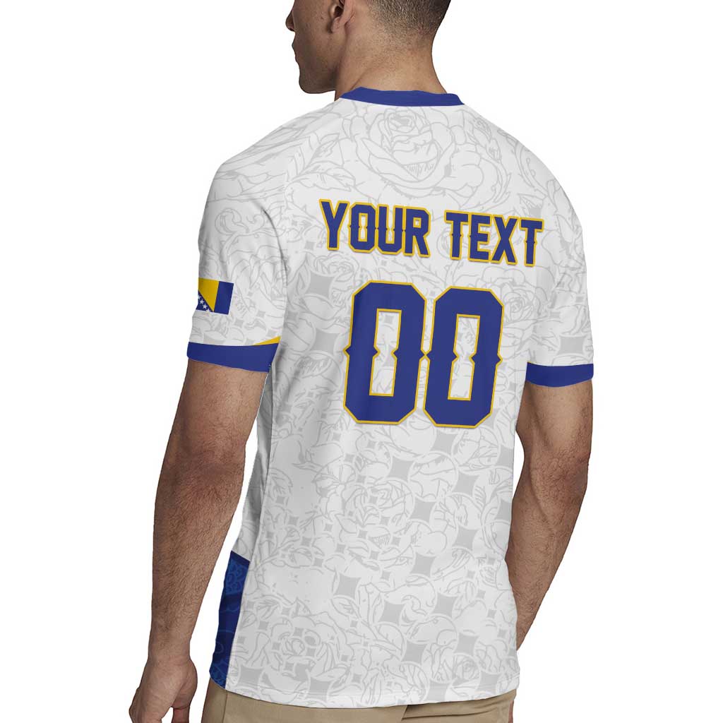 Custom Football 2026 Bosnia and Herzegovina White Rugby Jersey Zmajevi Go Champion