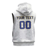 Custom Football 2026 Bosnia and Herzegovina White Sleeveless Hoodie Zmajevi Go Champion