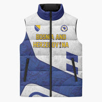 Custom Football 2026 Bosnia and Herzegovina White Sleeveless Puffer Jacket Zmajevi Go Champion