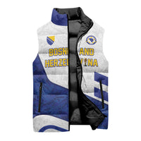 Custom Football 2026 Bosnia and Herzegovina White Sleeveless Puffer Jacket Zmajevi Go Champion