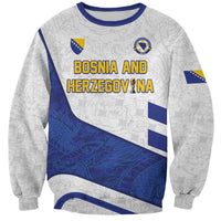 Custom Football 2026 Bosnia and Herzegovina White Sweatshirt Zmajevi Go Champion