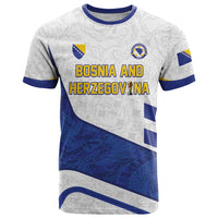 Custom Football 2026 Bosnia and Herzegovina White T Shirt Zmajevi Go Champion