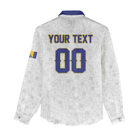 Custom Football 2026 Bosnia and Herzegovina White Women Casual Shirt Zmajevi Go Champion