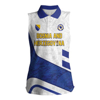 Custom Football 2026 Bosnia and Herzegovina White Women Sleeveless Polo Shirt Zmajevi Go Champion