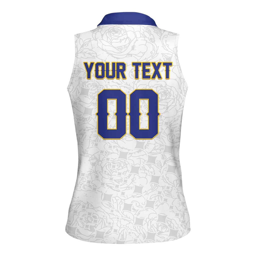 Custom Football 2026 Bosnia and Herzegovina White Women Sleeveless Polo Shirt Zmajevi Go Champion