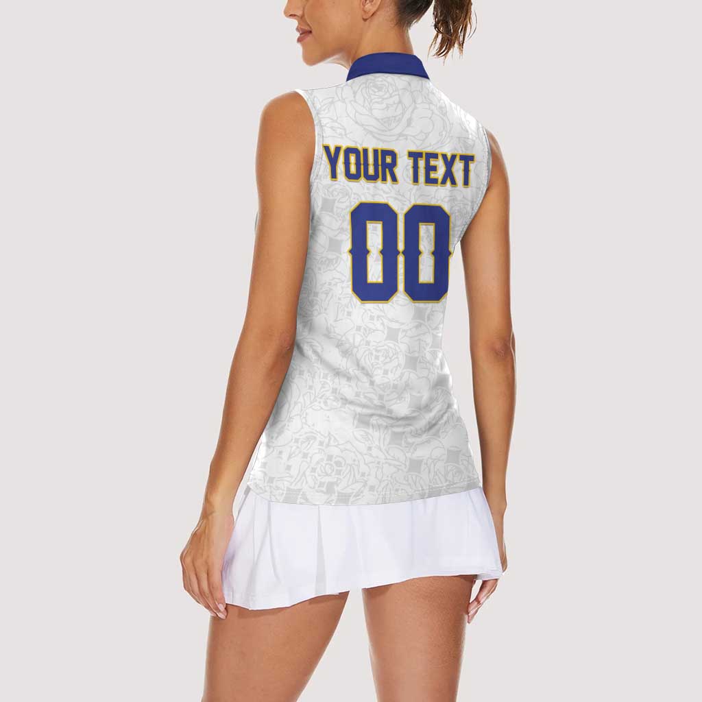 Custom Football 2026 Bosnia and Herzegovina White Women Sleeveless Polo Shirt Zmajevi Go Champion