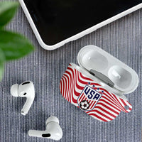 Soccer 2026 USA AirPods Case Wave Flag Stylized