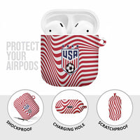 Soccer 2026 USA AirPods Case Wave Flag Stylized