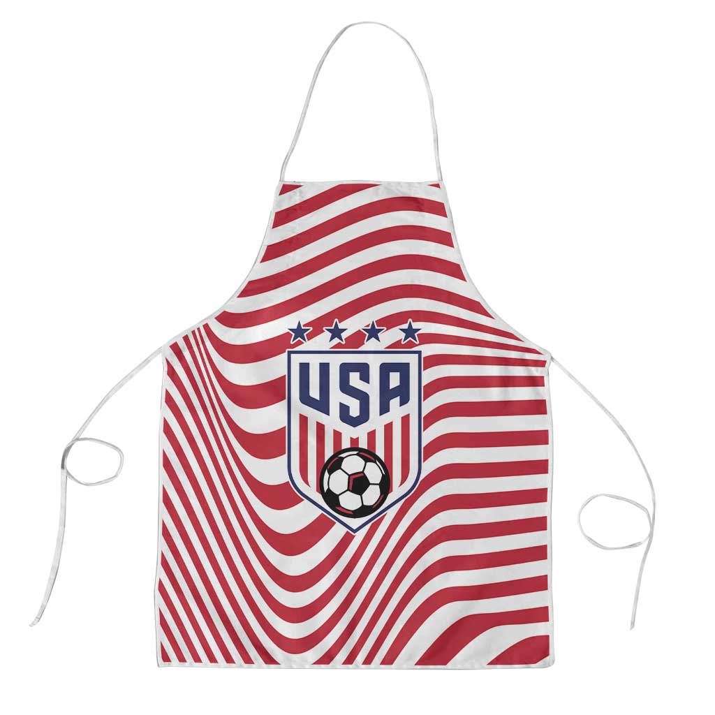 Soccer 2026 USA Apron Wave Flag Stylized