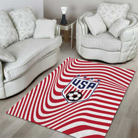 Soccer 2026 USA Area Rug Wave Flag Stylized