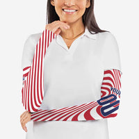 Custom Soccer 2026 USA Arm Sleeves Wave Flag Stylized