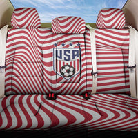Soccer 2026 USA Back Car Seat Cover Wave Flag Stylized