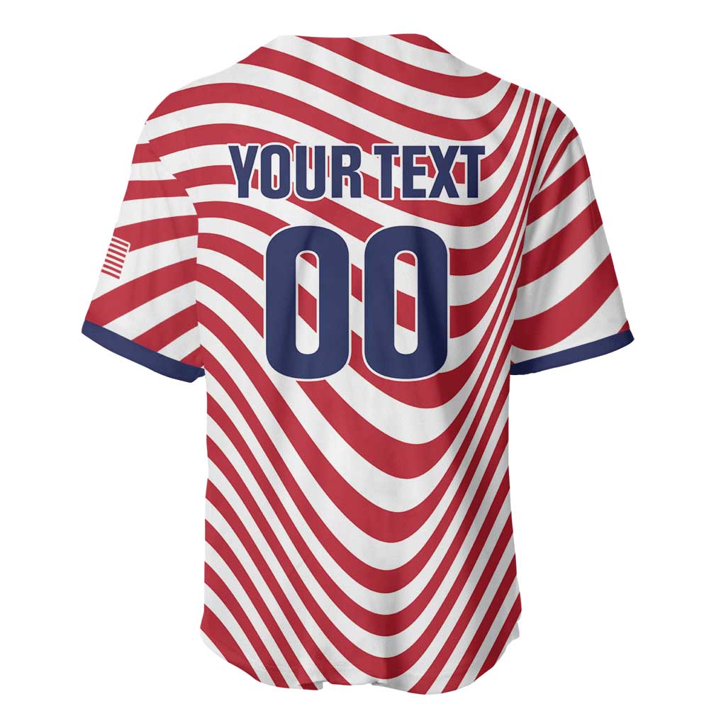 Custom Soccer 2026 USA Baseball Jersey Wave Flag Stylized