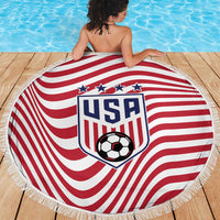 Soccer 2026 USA Beach Blanket Wave Flag Stylized