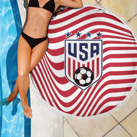 Soccer 2026 USA Beach Blanket Wave Flag Stylized