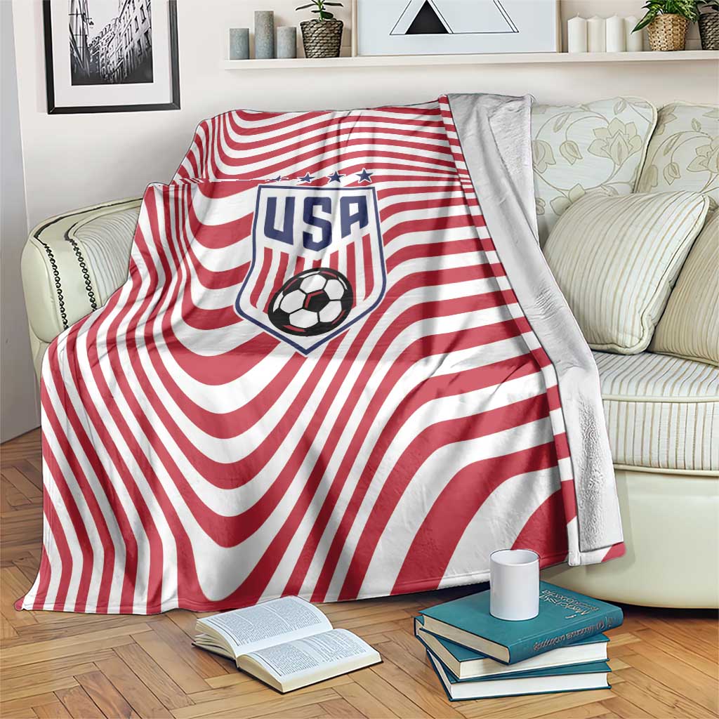 Soccer 2026 USA Blanket Wave Flag Stylized
