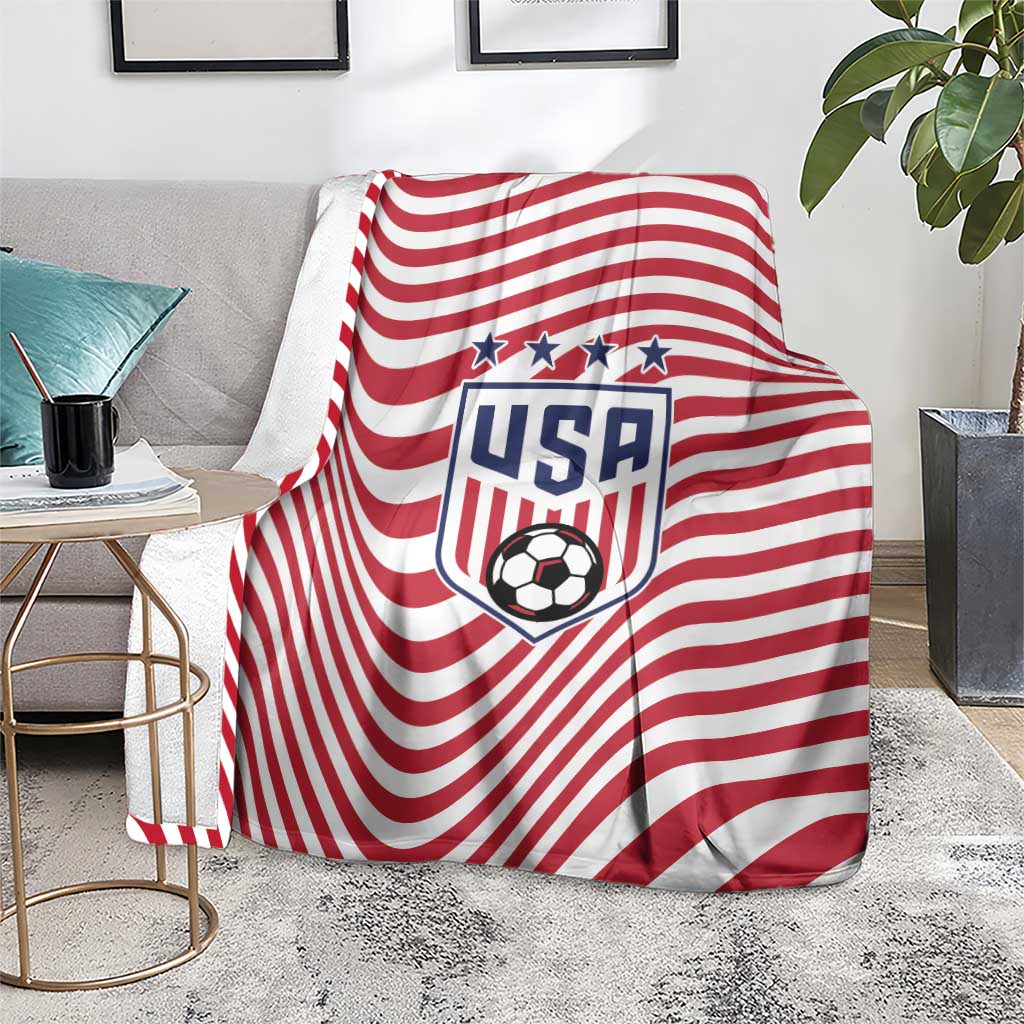 Soccer 2026 USA Blanket Wave Flag Stylized