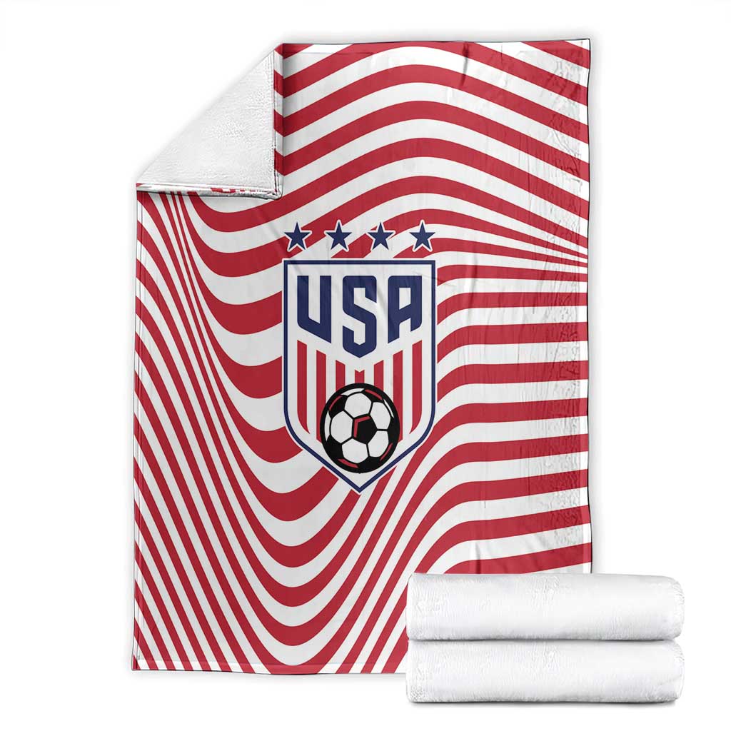 Soccer 2026 USA Blanket Wave Flag Stylized