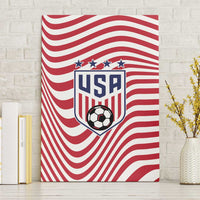 Soccer 2026 USA Canvas Wall Art Wave Flag Stylized